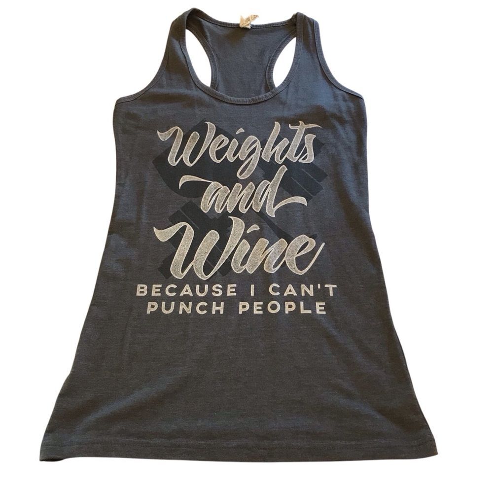 Delta Ringspun Womens Graphic Razorback Tee Workout T-shirt with Wine Sz Medium